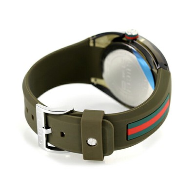 Unused GUCCI SYNC YA137106 Green Quartz Stainless Rubber Unisex