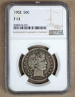 1902 BARBER HALF DOLLAR NGC F12 676031