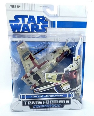 Star Wars Transformers Crossovers Clone Pilot V-19 Torrent Starfighter Neu 2008