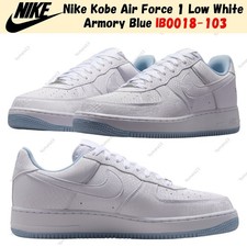 Nike Kobe Air Force 1 Low White Armory Blue IB0018-103 Men's Size