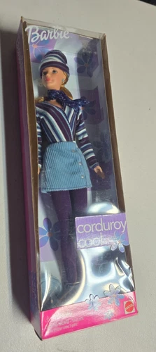 New ListingVintage Corduroy Cool Barbie Doll Blonde Blue Fashions 1999 Mattel #24658 NRFB
