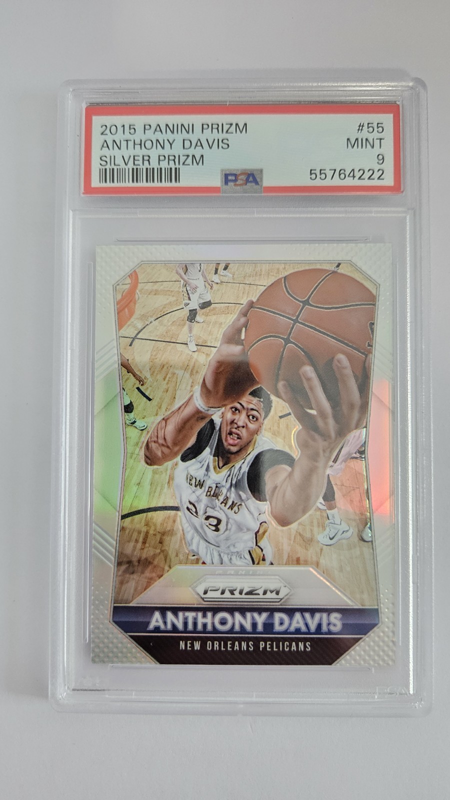 2015-16 Panini Prizm Anthony Davis Silver Prizm #55 PSA 9