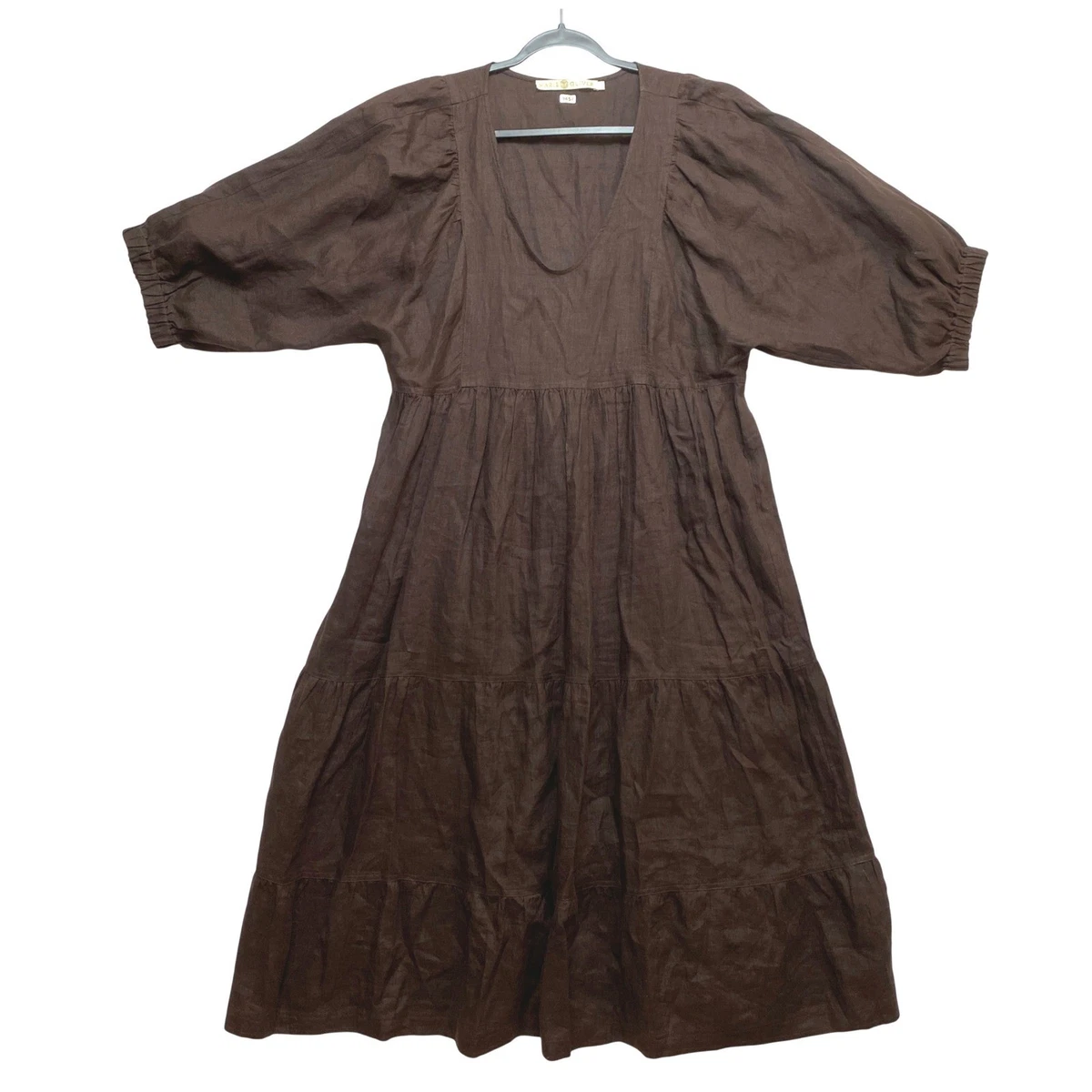 knee length dresses for ladies White Linen Maxi Dress A-Line