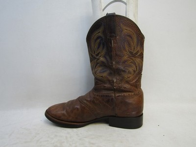Justin Mens Size 8.5 EE Brown Leather Stockman Cowboy Western Boots Justin Mens Size 8.5 EE Brown Leather Stockman Cowboy  main image 4