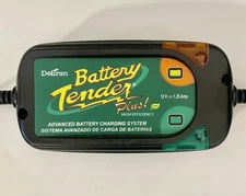 Deltran Battery Tender Plus! Charger - High Efficiency 12V, 1.25A #022-0185G-DL