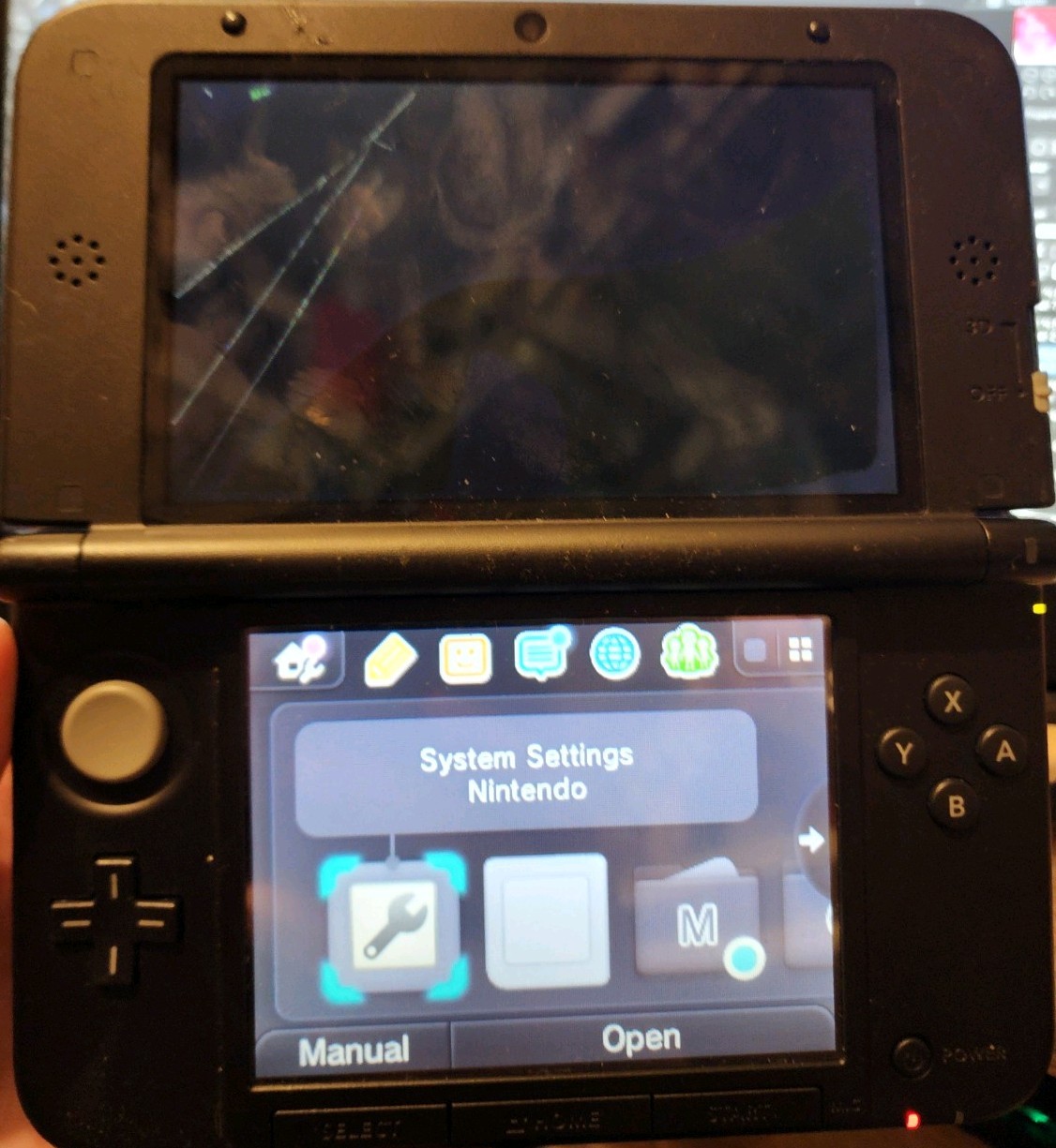 NINTENDO 3DS XL BLACK  Handheld Console  Tested and Working (READ DESC)