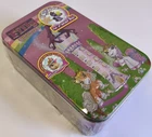Filly Unicorn Tin Box with 2 3D Figures Filly Fortuna Cards Stickers Simba