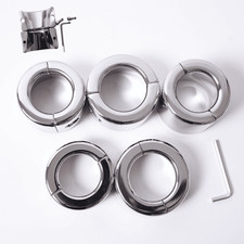 Male Metal Rings Ball Stretcher Double Diameter Screw Role Playing 5-sizes
