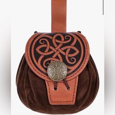 NEW Dice Bag Renaissance Bag Belt Pouch Medieval Embossed Pouch Drawstring