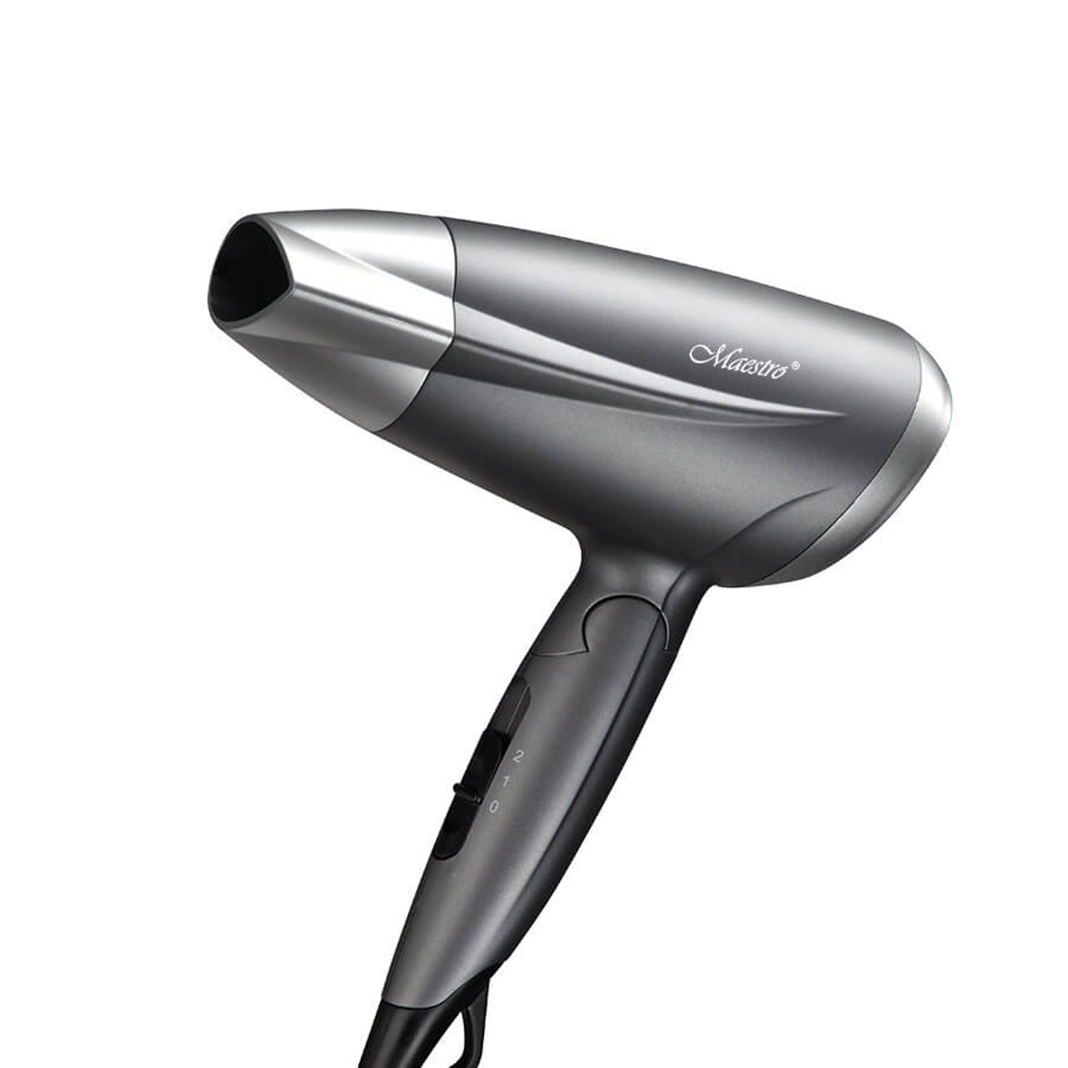 Sèche-cheveux pliable Maestro MR-207 1400W avec concentrateur d'air compact noir