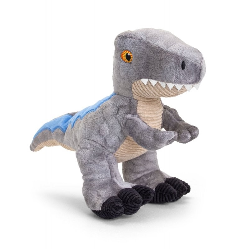 Keel Toys Dinosaur Raptor Keeleco Soft Toy 26cm Grey