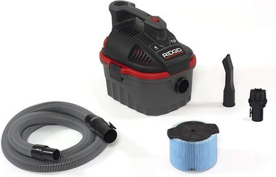 RIDGID 50313 Model 4000RV 4-Gallon Portable Wet and Dry Compact Vacuum Cleaner w