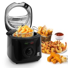 SUPERLEX 2L Deep Fat Fryer Chip Electric Non-Stick & Safe Basket Handle & Window