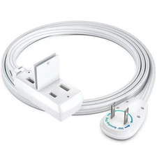 Cable 3ft 360° Rotating Flat Plug Extension Cord/Wire, 16 AWG Multi 3 Outlet ...