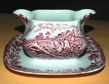 SAUCIERE, Soßenschüssel, weiß-rot , Myotts