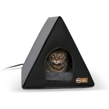 K H Pet Products Heated A-Frame Indoor/Outdoor Shelter Gray/Black 18 X 14