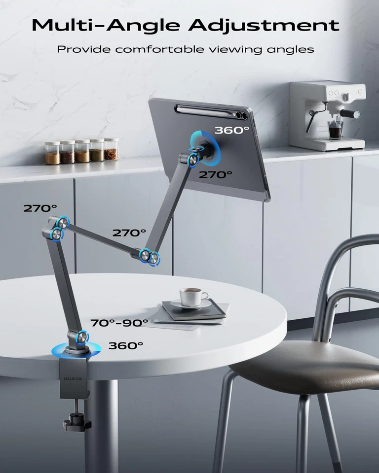 for Samsung Galaxy Tab 12.4 in S10 | S9 | S8 Plus, Foldable Arm Holder - Image 4 of 4