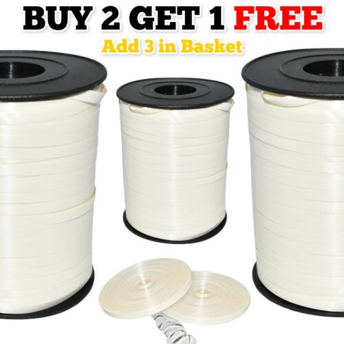 BALLOON CURLING RIBBONS DECOR STRING 50M PLAIN RIBBON PARTY GIFT BIRTHDAY HELIUM - Picture 7 of 47