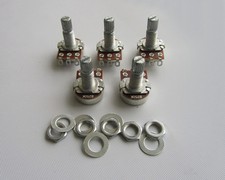 5pcs B250K 16mm Small Base Guitar Linear Pots w/ Long Split Shaft Potentiometers