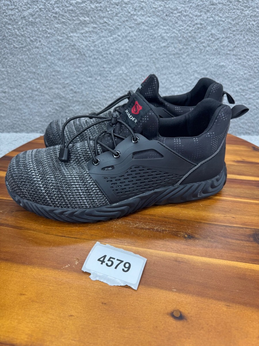 SUADEX Steel Toe Lightweight Work Shoes Black Sneakers Men Size 11