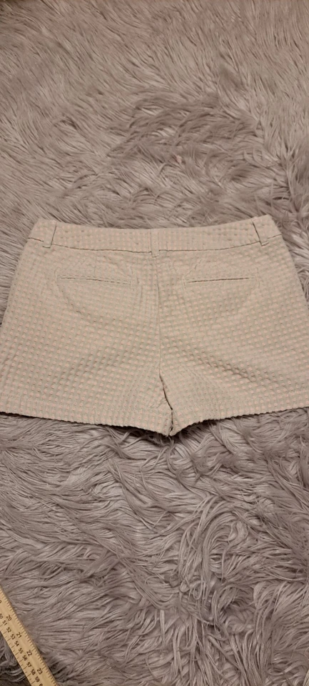 Pantalones Cortos Chinos Ann Taylor Loft Mujer Tostado/Melocotón Poliéster Lunares Cinturón-Lazo Talla 8 Foto 4 de 4