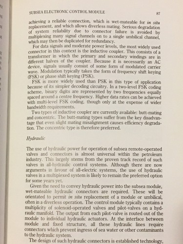 Subsea Control and Data Acquisition SUT 1986 - Subsea Technology and Engineering - Picture 6 of 9