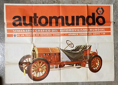 Automobile posters Automundo, seminario grafico del automobilismo Spain, tacot