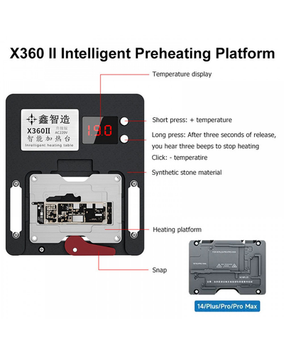 Preheating Module For X360II Compatible With iPhone 14/14 Plus/14 Pro/14 Pro Max - Picture 2 of 4