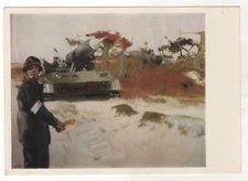 1970 Rocketeers Soldiers Military Rockets ART Osis OLD Soviet Russian Postcard