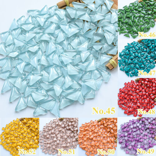 200g Couleur Teinté Acrylique Verre Mosaïque Vitrifiée Mini Vrac Tuile DIY Tissu - Afbeelding 9 van 79