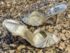 Stuart Weitzman Gold Rhinestone Sling Back Heels Size 6 — photo 1