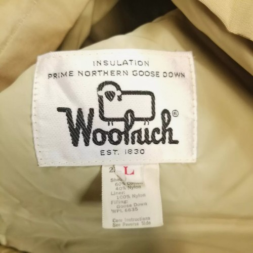 Chaqueta de Colección Woolrich Para Hombres L Marrón Parka Plumón de Ganso Abrigo de Campo Forrado con Capucha - Imagen 5 de 11
