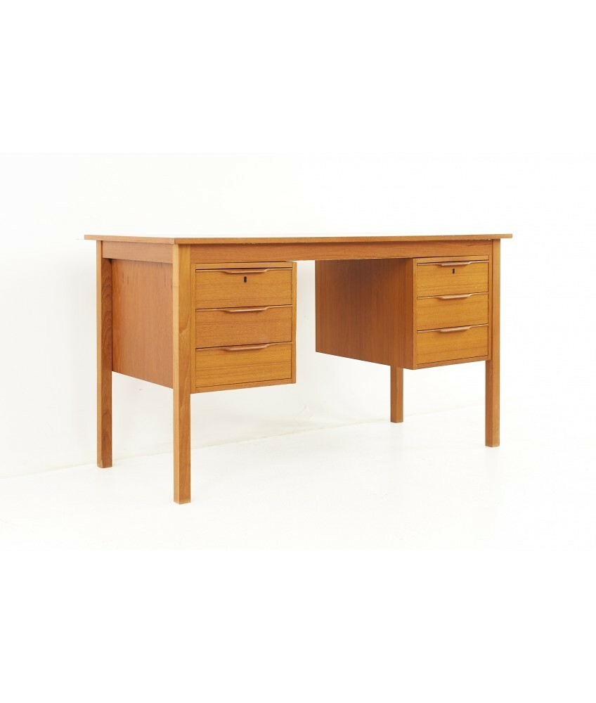 Bent Silberg Mobler Mid Century Danish Teak Desk | eBay