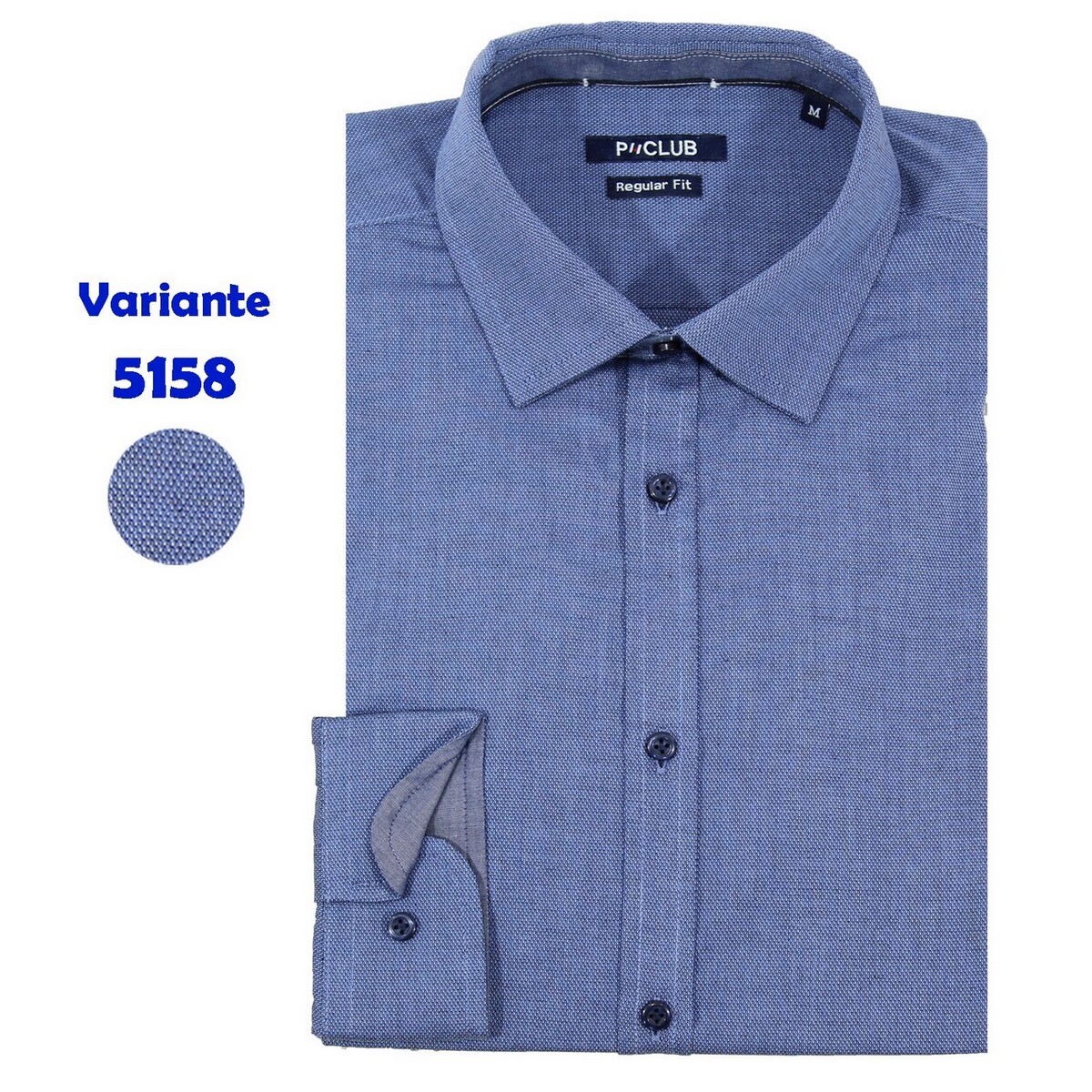 E.MECCI M05 Camicia Uomo 100% Cotone Regular Fit Manica Lunga (45 IT