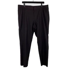 Perry Ellis Dress Pants Mens Size 38X30 Dark Purple Pockets Slim Fit