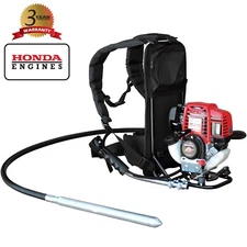 2HP Honda Concrete Vibrator with 10ft 2" Head Flex Shaft Whip Backpack 12000 VPM