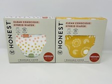 Honest Hybrid Cloth Muslin Diaper Cover with Pocket-Sling Medium 12-25 lbs NIB