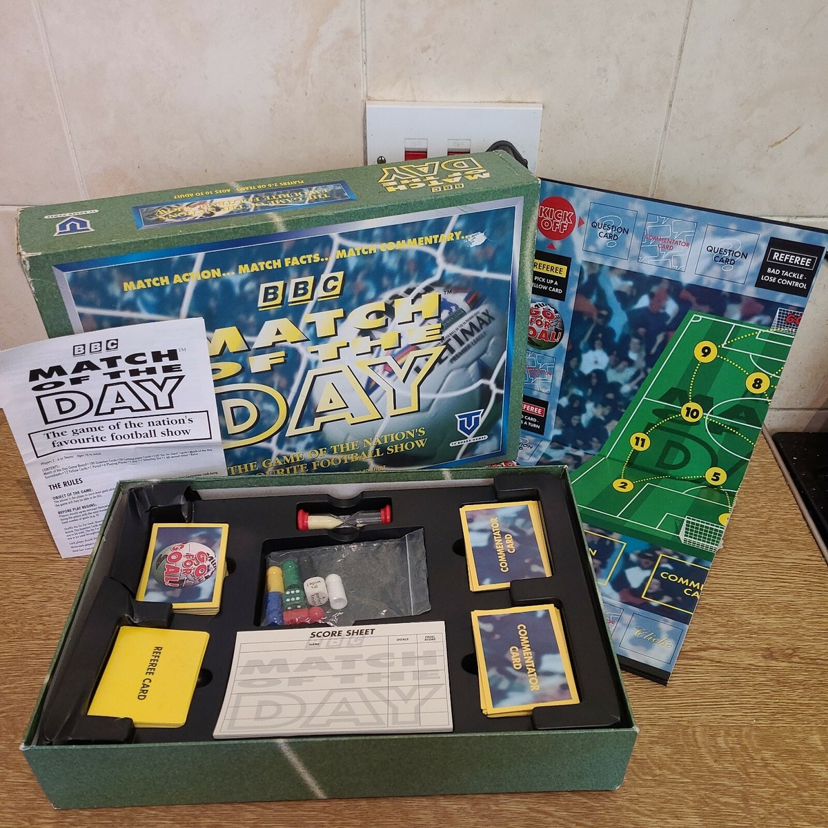 BBC Match Of The Day Football TV Show Board Game 1995 Vintage Game