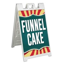 FUNNEL CAKE Signicade 24x36 AFrame Plastic Sidewalk Sign CARNIVAL FAIR FOOD