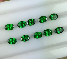 9cts 7x5mm Oval 10 Pieces Natural Unheated Vivid Green Tsavorite Garnet Gemstone