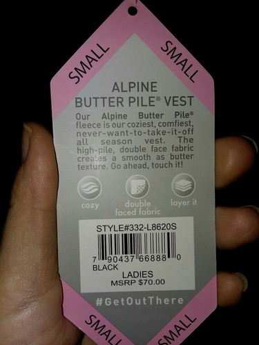 Nwt Free Country Women's Alpine Butter Pile Vest Black Size M Msrp $70 - Picture 3 of 6