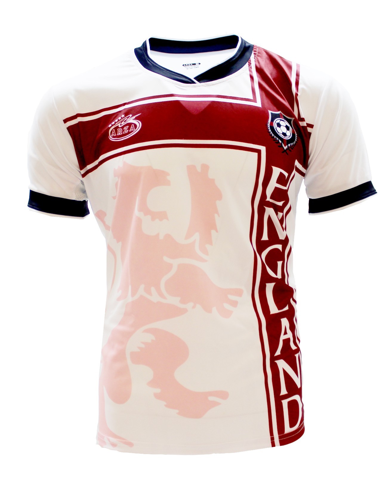 England Jersey Arza Design Home and Away 100% Polyester_Sublimate Soccer Jersey