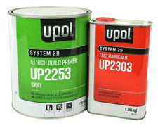 2k Urethane Primer Hs Gallon Kit Gray Dtm U-pol Up2253 Up2303 Fast Hardener