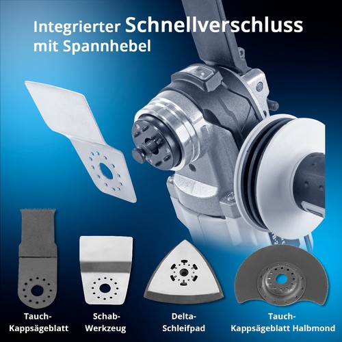 STAHLWERK Akku Multifunktionswerkzeug 900 W Brushless Deltaschleifer Multicutter - Bild 3 von 9