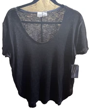 Melrose and Market Women's  Top Size Large Lightweight Scoop Neck Short Sleeve