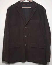 J. Crew Men's Brown Corduroy Blazer Lined 3 Button Front Single Vent Size Large