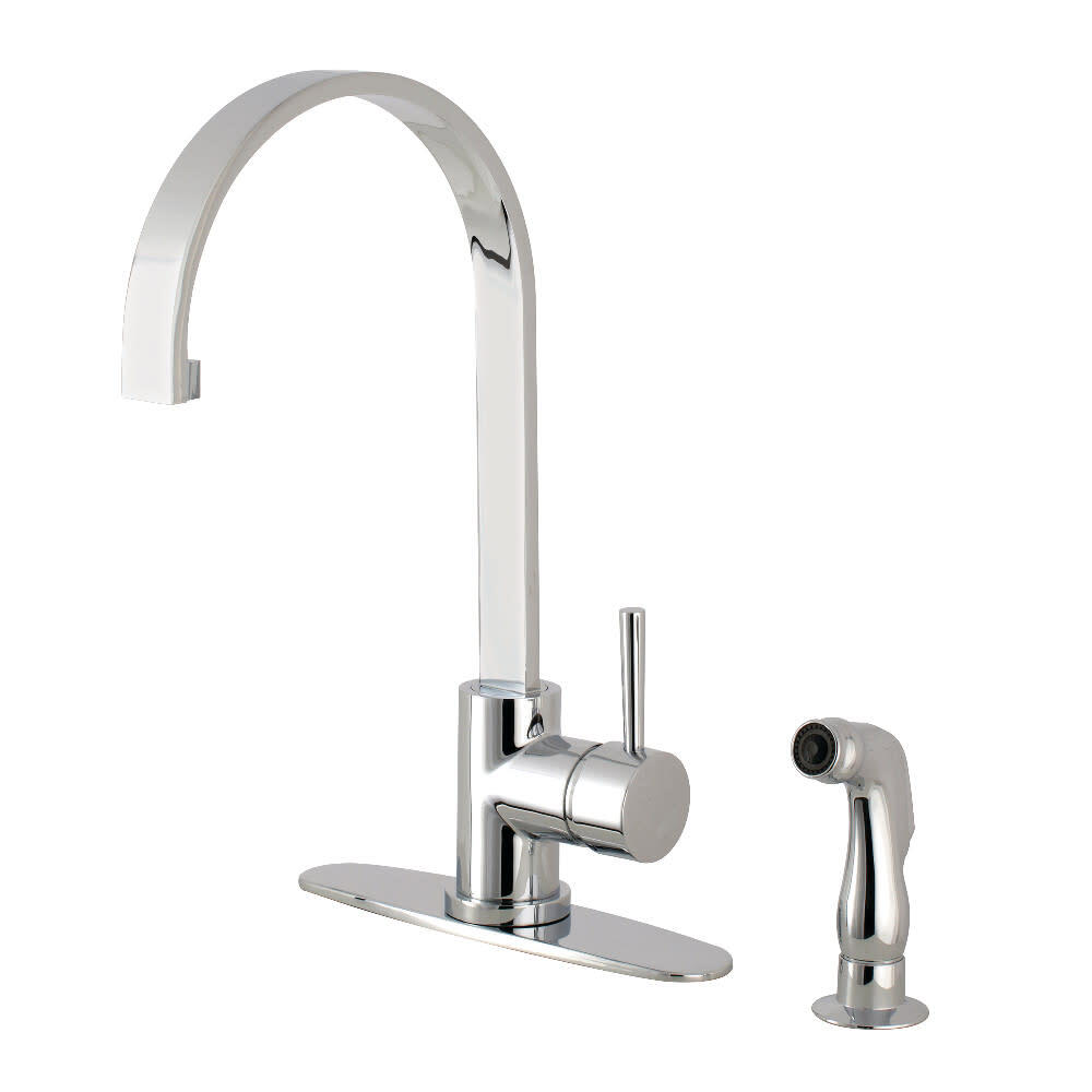 Kingston Brass LS871.DLSP Concord 1.8 GPM 1 Hole Kitchen Faucet - - Chrome