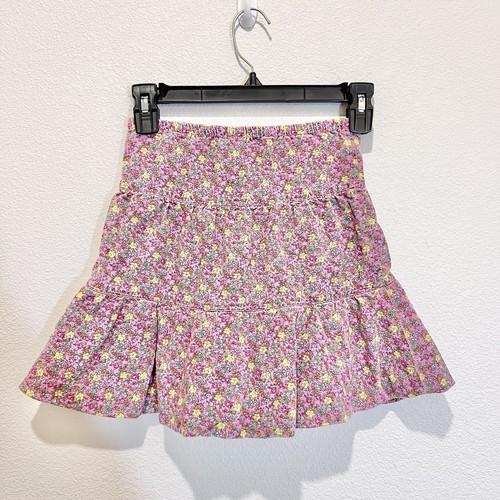 Ralph Lauren Girls Soft Corduroy Floral Skirt Sz 6 Pink 100% Cotton - Picture 7 of 9