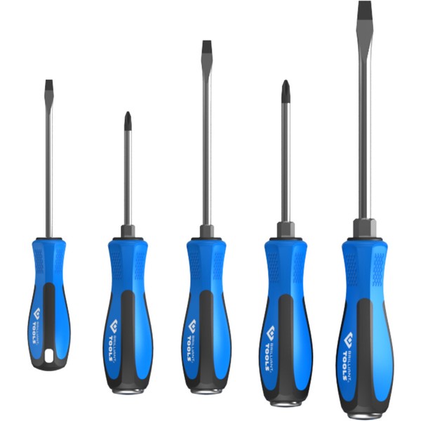 Brilliant By Ks Tools Schraubendreher-Satz Mit Schlagkappe, 5-Tlg Schlagkappe-image