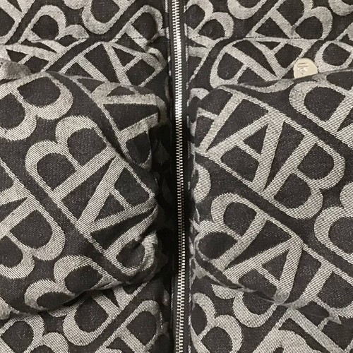 BAPE Denim Monogram Puffer Down Jacket A Bathing Ape Size M - Picture 4 of 7